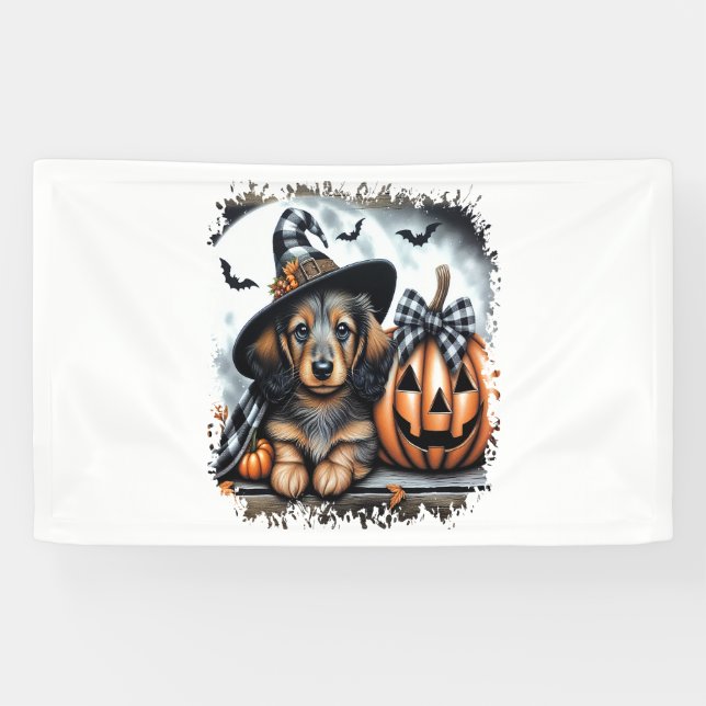 Lona Dachshund Dog Halloween (Horizontal)