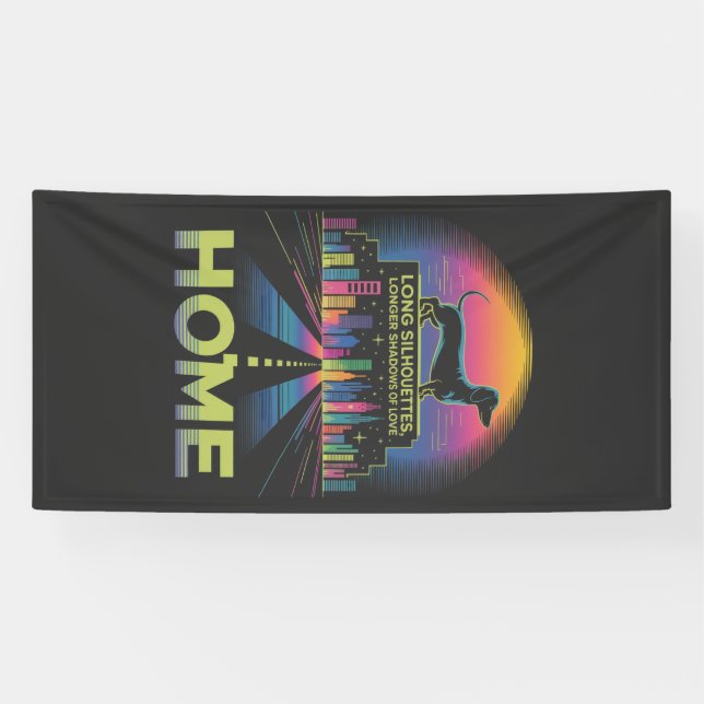 Lona Dachshund Long Silhouettes, Longer Shadows Of Love (Horizontal)