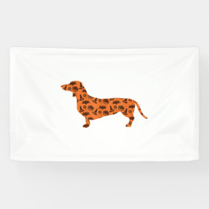 Lona Dachshund Pumpkin Bruja Gracioso Halloween