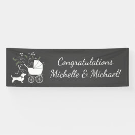 Lona Dachshund Weiner Perro Baby Shower Sexo Neutral