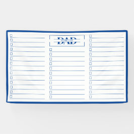 Lona Dad Blue Monogram 3' x 5' To Do List Dry Erase
