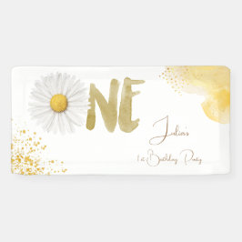 Lona Daisy acuarela primer cumpleaños