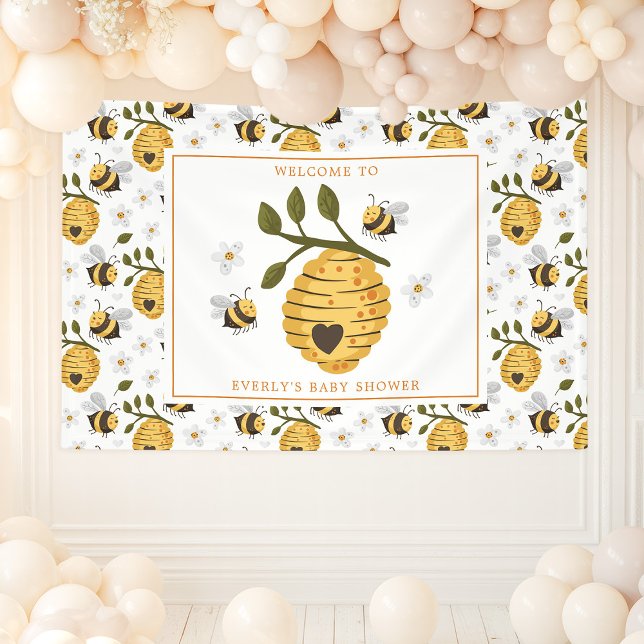 Lona Daisy Colmena Abejorro Abeja Baby Shower (Subido por el creador)