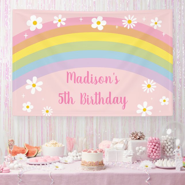 Lona Daisy Rainbow Retro Birthday (Fiesta)