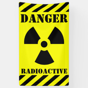 Lona Danger Radioactive Rótulo Halloween