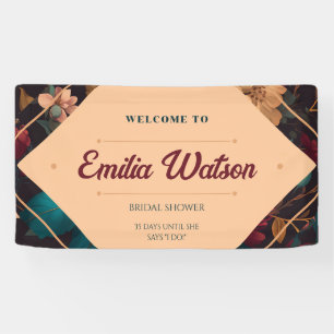 Lona Dark Rich Floral Tema Bridal Shower