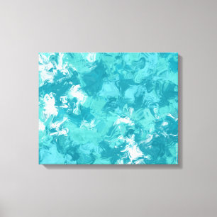 Lona de arte abstracto del remolino de la turquesa