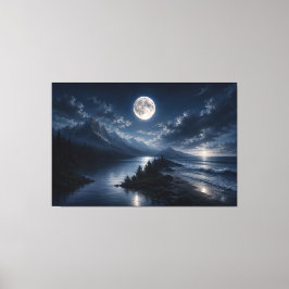 Lona de Arte de Pared de Lago de Montaña a la Luz