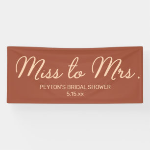 Lona De Miss a Sra. Brush Terracota Despedida de Solter