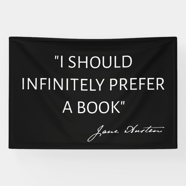 Lona Debería Preferir Infinitamente Un Libro - Jane Aus (Horizontal)