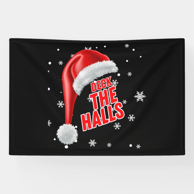 Lona Deck The Halls Colección De Nieve Banner 4x6 Vinyl (Horizontal)