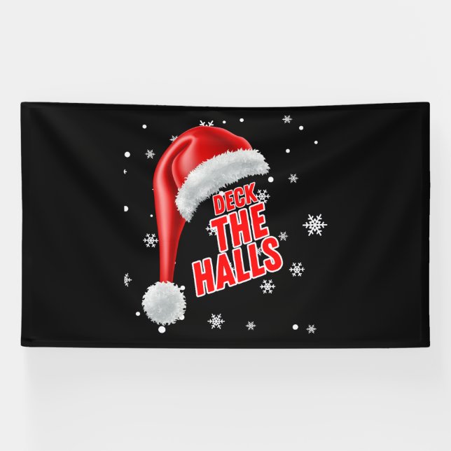 Lona Deck The Halls Snow Collection 6x10 Vinyl Banner (Horizontal)
