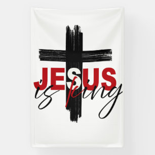 Lona Declaración de fe JESÚS Es Rey Arte