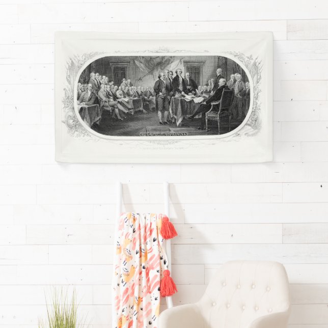 Lona Declaración de Independencia: Billete de 2 dólares (In situ)