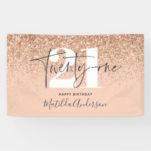 Lona Decoración de 21 años de la moda purpurina moder