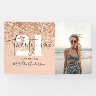 Lona Decoración de 21 años de la moda purpurina moder