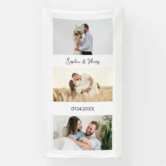 Lona Decoración de bienvenida de boda de foto personali