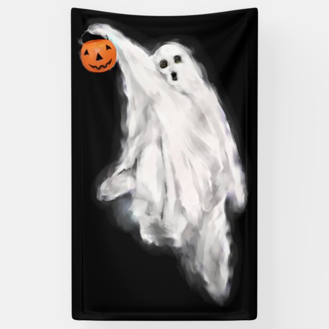 Lona Decoración de Fantasma de Halloween (Vertical)