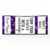 Decoración De La Puerta De Enfermería;Bokeh morado