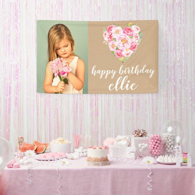 Lona Decoración de pared personalizada para cumpleaños  (Fiesta)