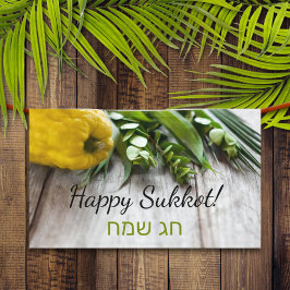 Lona Decoración para el cartel de Sukkkah Happy Sukkot
