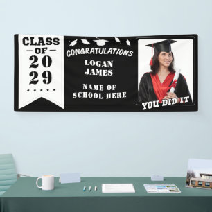 Lona Decoración personalizada para fiesta de graduación