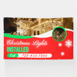 Lona Decoraciones de luces de Navidad personalizadas in