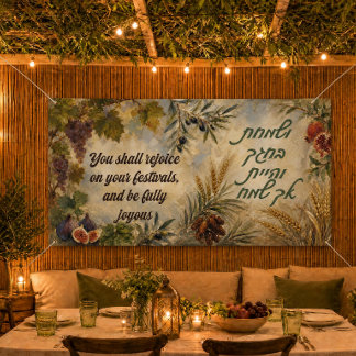 Lona Decoraciones de Sukkah Vesamachta Sukkot Siete Esp