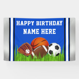 Lona Decoraciones deportivas de cumpleaños, deportes