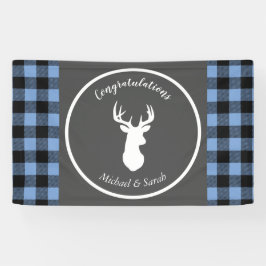 Lona Deer Hunding Lodge Baby Shower Antlers Boy Blue