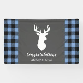 Lona Deer Hunding Lodge Baby Shower Antlers Boy Blue