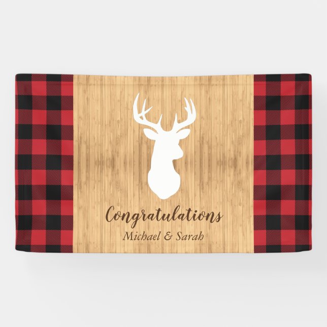 Lona Deer Hunting Lodge Baby Shower Antlers (Horizontal)