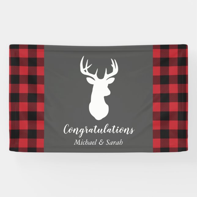 Lona Deer Hunting Lodge Baby Shower Antlers (Horizontal)