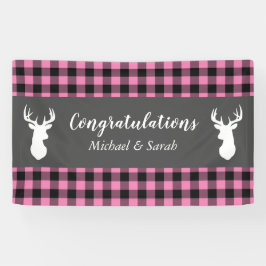 Lona Deer Hunting Lodge Baby Shower Antlers Chica Pink