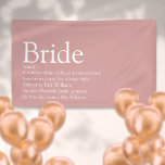 Lona Definición de novia Ducha de novia Rosa agitado<br><div class="desc">Personalice con la definición de la novia la creación de un regalo único para las duchas de novias, solteras o fiestas y bodas de soltera. Una manera perfecta de mostrarle lo asombrosa que es en su gran día y un recuerdo perfecto para el resto de su vida. Diseñado por Thisisnotme©...</div>