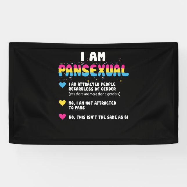 Lona Definición pansexual - Gracioso orgullo gay LGBT (Horizontal)
