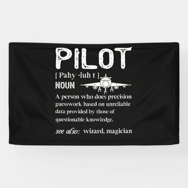 Lona Definición Piloto Que Atraviesa El Avión (Horizontal)