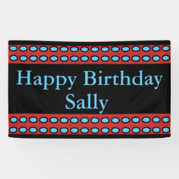 Lona Del "personalizado de Sally feliz cumpleaños