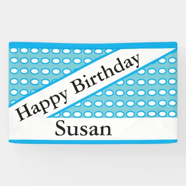 Lona Del "personalizado de Susan feliz cumpleaños (Horizontal)
