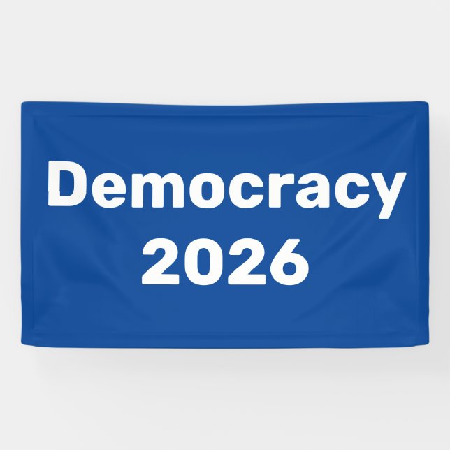 Lona Democracia 2026 Elecciones de mitad de período (Horizontal)