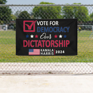 Lona Democracia antes que dictadura - Vote Harris 2024