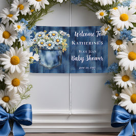 Lona Denim Blue Jean | Daisies Floral Baby Shower