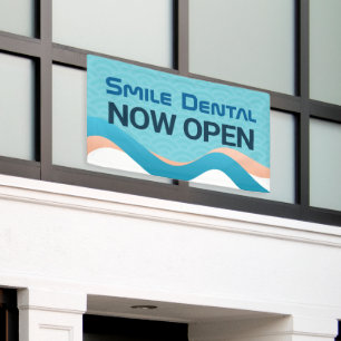 Lona Dental Clinic Dentist Now Open Banner Rótulo