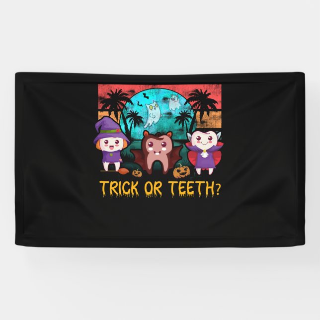 Lona Dentista Dentista Trick O Teeth Dalloween Costume  (Horizontal)