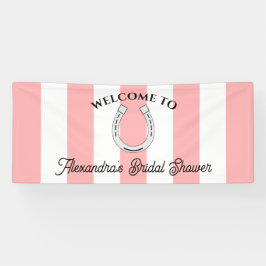 Lona Derby Bridal Shower Pink Stripes Horseshoe Bienven