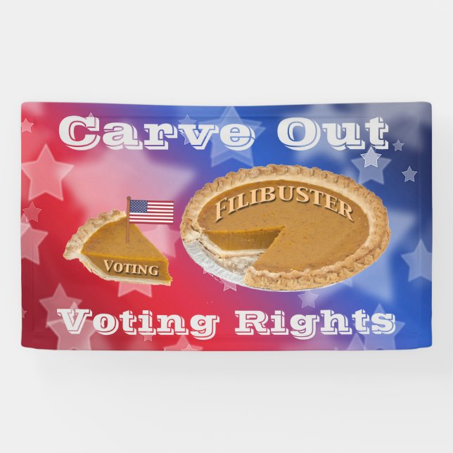 Lona Derechos de voto Alusión a Filibuster (Horizontal)