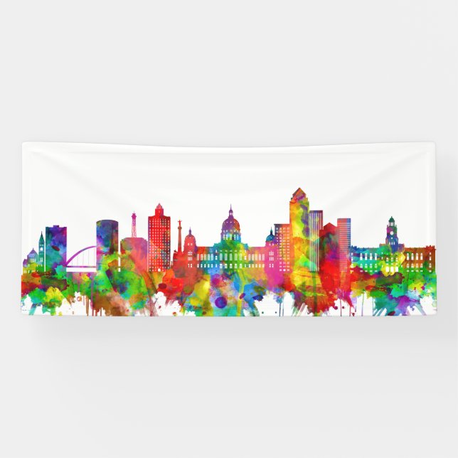 Lona Des Moines Iowa Skyline (Horizontal)