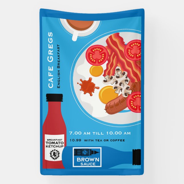 Lona Desayuno Inglés Negocios (Vertical)