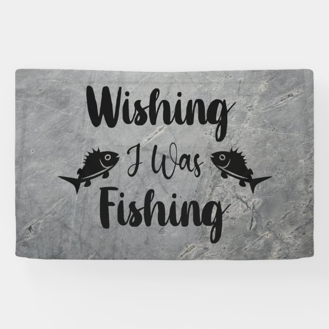 Lona Deseando que estuviera pescando una cita divertida (Horizontal)