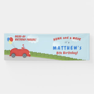 Lona Desfile de Coches Cumpleaños con Distanciamiento S